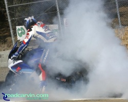 2007 Corona AMA Superbike Championship - Ben Spies Victory Burnout